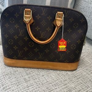 Louis Vuitton Monogram Satchel in Brown and Tan